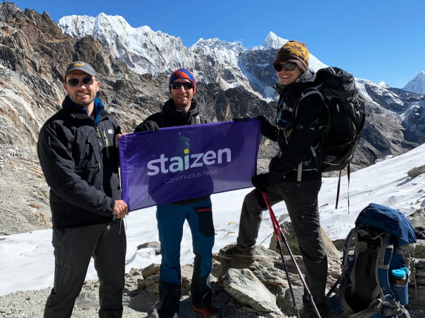 Staizen Flag at the base of the Everest